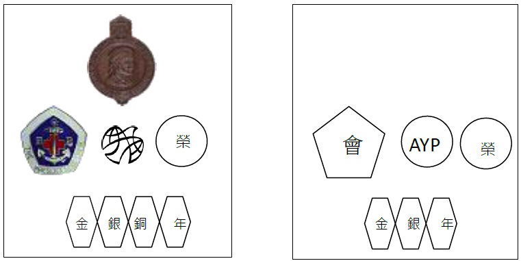 獎章(一)至(八)佩戴方法圖片